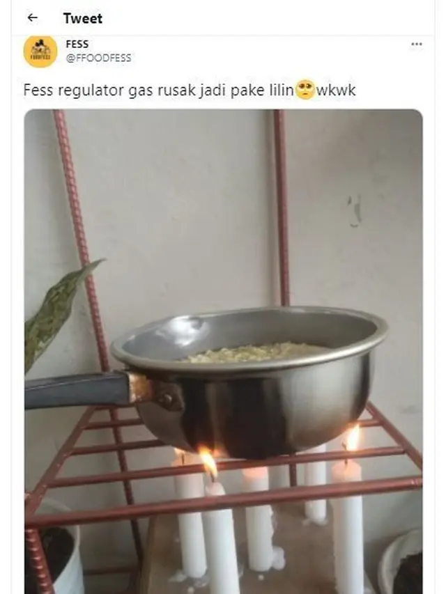6 Potret Orang Masak Pakai Lilin Ini Bikin Geleng Kepala, Lama Nunggu Matang