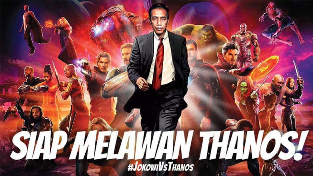 Pidato Jadi Sorotan 8 Meme Kocak Jokowi Vs Thanos Semakin Maju