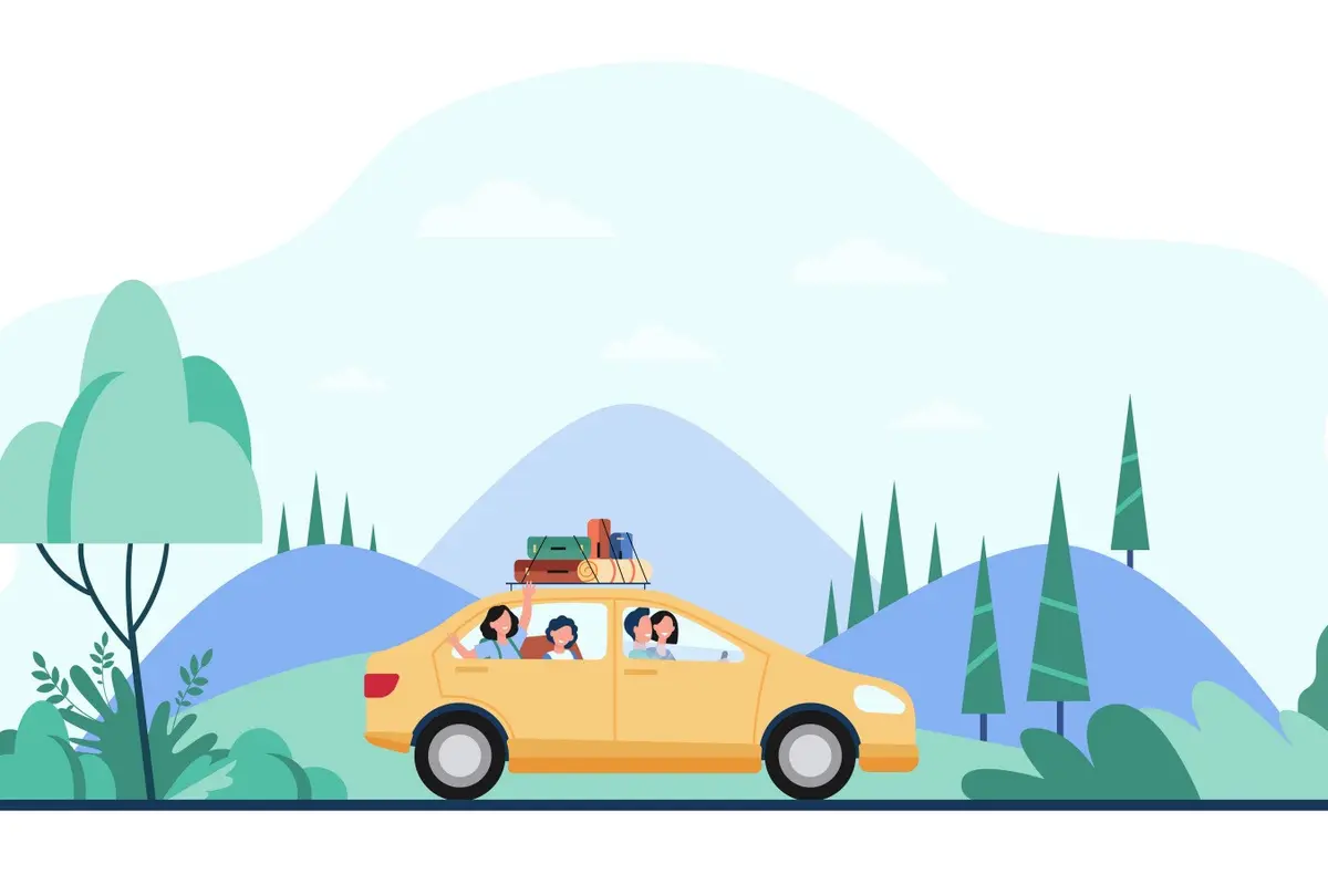 Ilustrasi mudik, liburan keluarga
