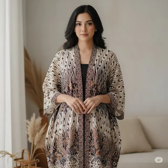 Kimono Batik-Lurik Flowly untuk Gaya Bohemian yang Nyaman