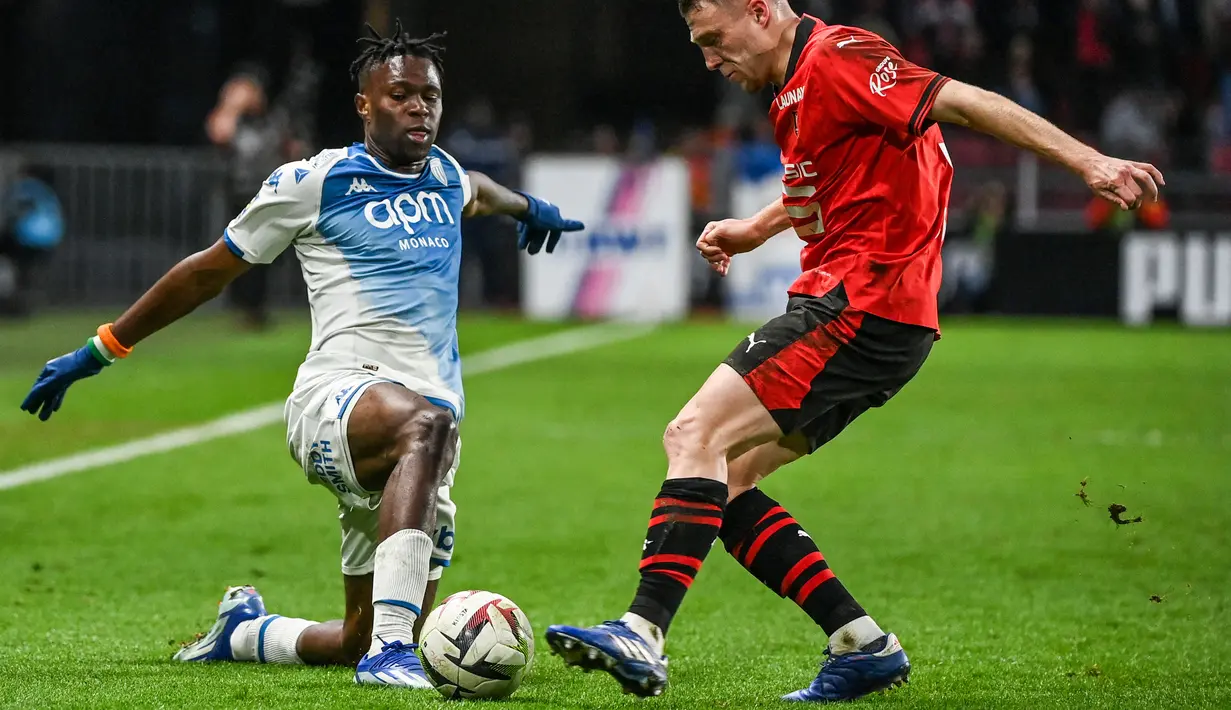 Pemain Monaco Wilfried Stephane Singo lahir pada tanggal 25 Desember 2000 di Odienne, Pantai Gading.  Pada Natal tahun ini dia berusia 23 tahun.  (AFP/Sebastien Salom-Gomis)