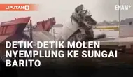 Insiden kecelakaan terjadi di dermaga penyeberangan Desa Sungai Gampa, Barito Kuala pada Rabu (27/9/2023). Truk molen terjun ke Sungai Barito saat hendak masuk kapal. Insiden terekam kamera warga dan viral di media sosial.