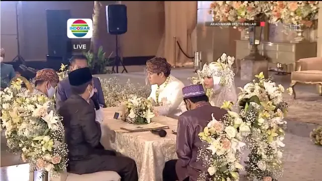 6 Momen Akad Nikah Rizky Billar dan Lesty Kejora, Mahar Rp 1 Miliar Bikin Takjub