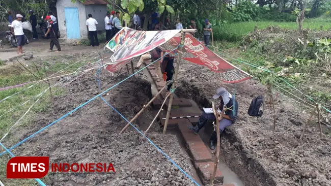 Lokasi penemuan situs peninggalan kerajaan Majapahit. (FOTO: Mulya Andika/TIMES Indonesia)