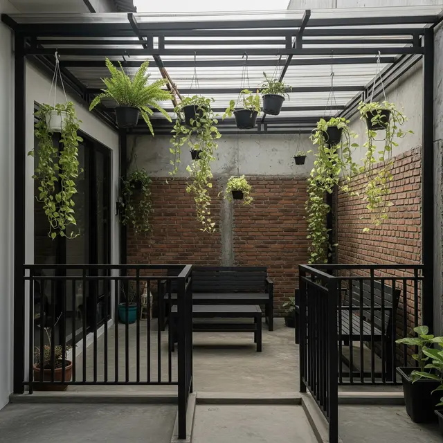9 Model Teras Minimalis Ala Industrial Fungsional di Belakang Rumah, Paduan Estetika