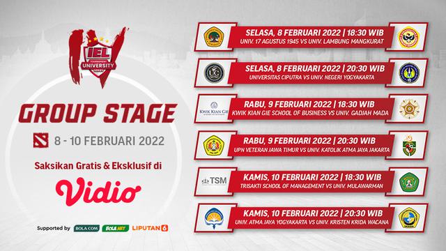 Link Live Streaming IEL University Season 4 Dota 2 Group Stage Pekan Kedua di Vidio, 8 hingga 10 Februari 2022