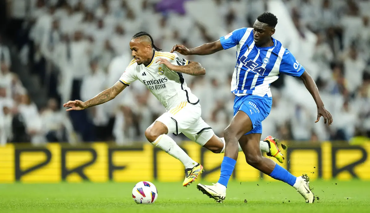 Sementara itu, Alaves tertahan di peringkat 11 dengan poin 42. (AP Photo/Jose Breton)