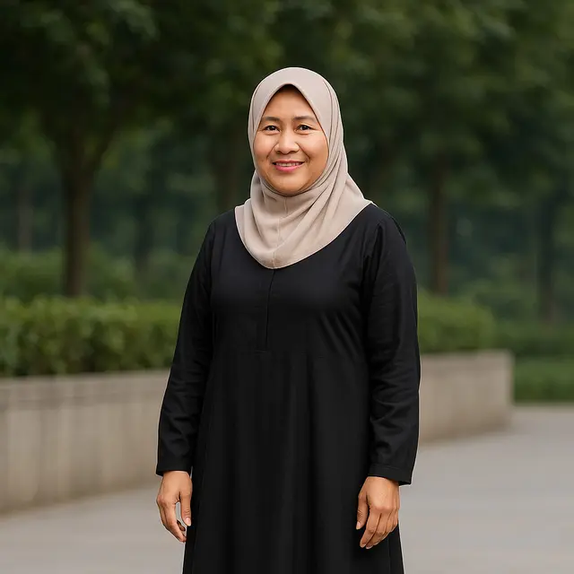 Model Gamis Hitam untuk Usia 40an/Meta AI