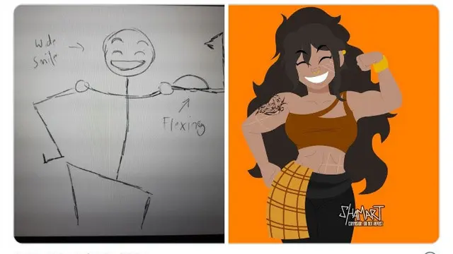 Seniman Ini Buat Sketsa Animasi Kliennya Jadi Nyata, 7 Hasilnya Bikin Takjub