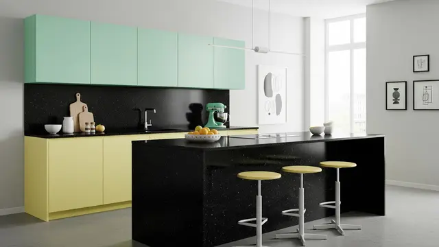 Model Dapur Minimalis Granit Hitam/Ilustrasi Gemini AI