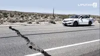 Banner Gempa California, Amerika Serikat (Liputan6.com/Triyasnni)