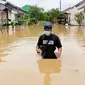 Perumahan di Pekanbaru yang terendam banjir. (Liputan6.com/M Syukur)