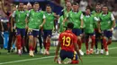 Gol ini membuat Yamal menorehkan rekor sebagai pencetak gol dengan usia termuda dalam sejarah Euro. (FRANCK FIFE / AFP)