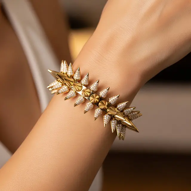 Model Gelang Emas Paku Modern 2026 yang Elegan dan Kekinian (Image by Gemini AI)