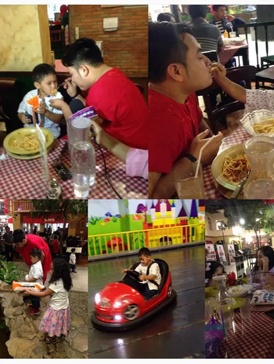 Tidak hanya bermain dalam dan sekitar rumahnya, Nassar juga memanfaatkan waktu untuk bermain bersama anak-anaknya ke sebuah mall. (Instagram/kingnassar88)