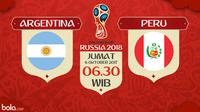 Kualifikasi Piala Dunia 2018 zona Amerika Selatan, Argentina vs Peru. (Bola.com/Dody Iryawan)