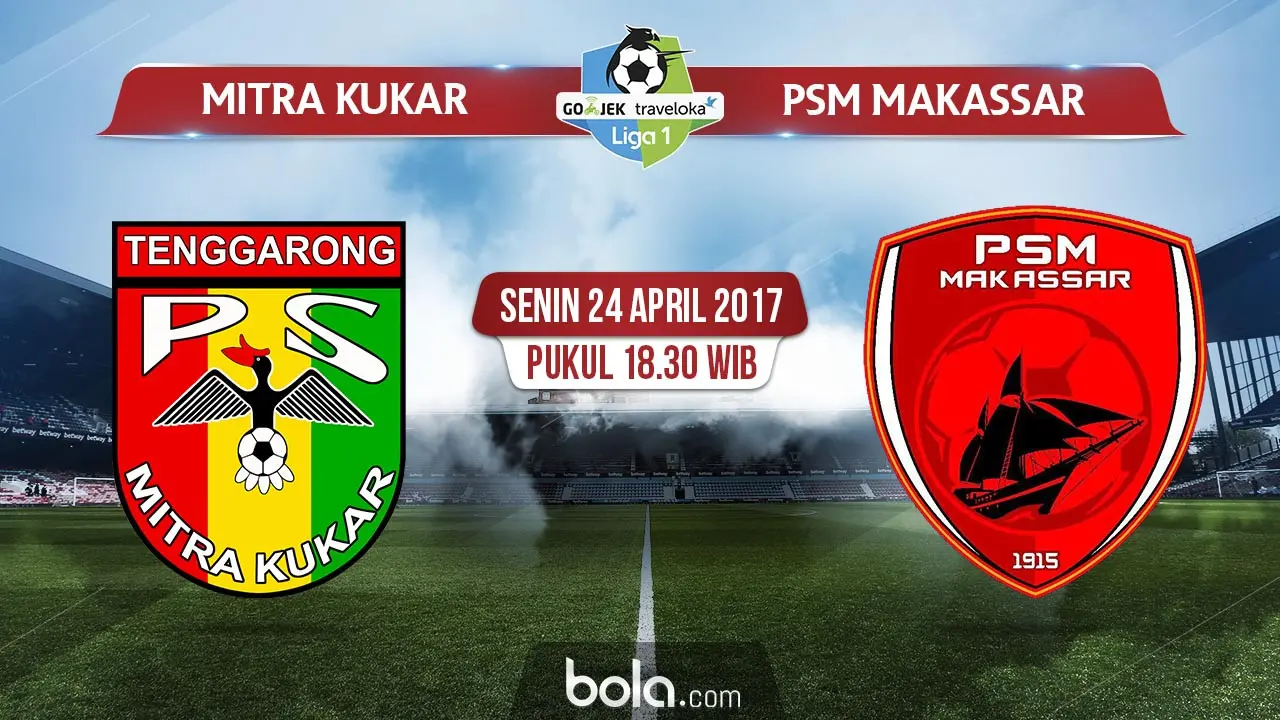 Mitra Kukar Vs PSM Makassar. (Bola.com/Adreanus Titus)