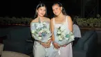 Dalam momen bahagia tersebut, Marsha Aruan dan Michelle tampil kompak dengan dress putih. Keduanya sangat elegan memakai gaun putih klasik sambil berpose memegang buket bunga. Tak lupa senyum menawan dipamerkan ke arah kamera. (Liputan6.com/IG/@aruanmarsha)