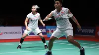 Ganda putri Indonesia Greysia Polii / Apriyani lolos ke perempat final Malaysia Masters yang berlangsung di Axiata Arena, Kuala Lumpur, Malaysia, Kamis (9/1/2020). (foto: PBSI)