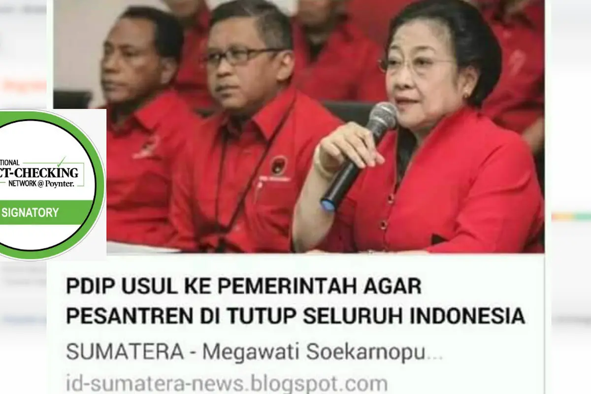 Cek Fakta: Megawati Soekarnoputri dan PDI usulkan pesantren dihapus?