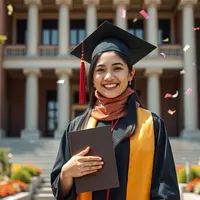 caption wisuda aesthetic untuk diri sendiri ©Ilustrasi dibuat AI