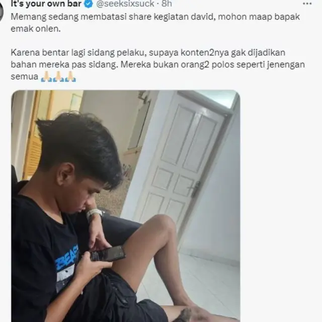 Jonathan Latumahina Ungkap Alasan Mulai Batasi Unggahan Soal David Ozora Korban Penganiayaan Mario Dandy