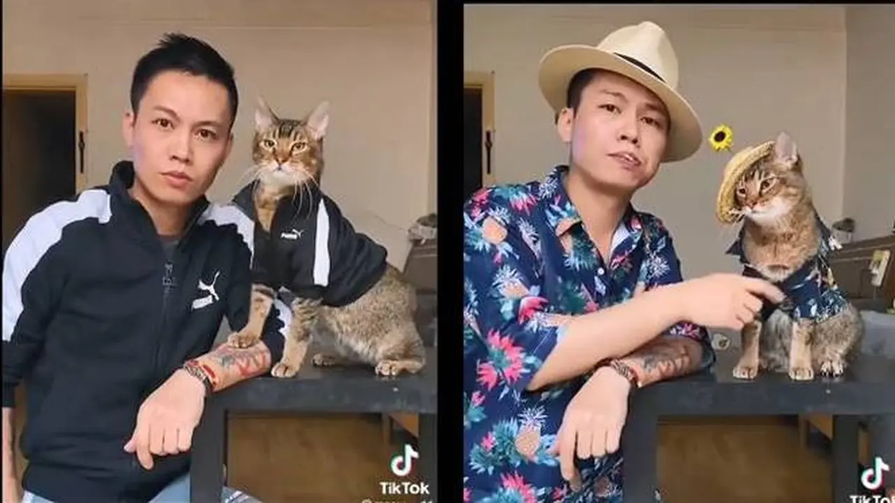 7 Gaya Keren Majikan dan Kucing Saat Tampil Kompak Ini Menggemaskan