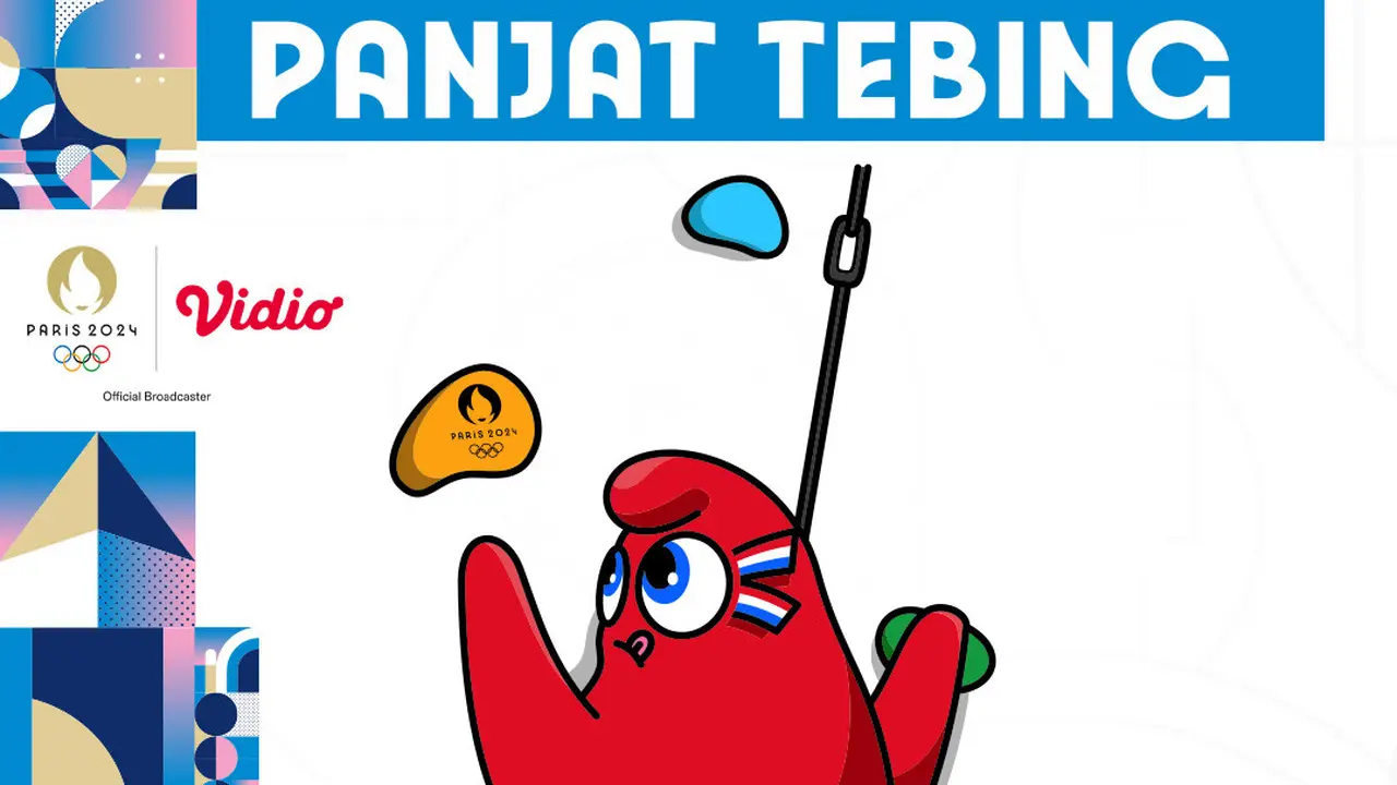 Olimpiade 2024 - Ilustrasi Panjat Tebing