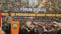 Kapolda Kalimantan Tengah Irjen Pol Djoko Poerwanto, berbicara di forum diskusi yang diselenggarakan Gabungan Pengusaha Kelapa Sawit Indonesia (GAPKI) di Swiss Bell Hotel Danum, Kota Palangka Raya, Senin (5/2/2024) siang.