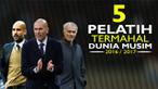 Video pelatih sepak bola dengan bayaran tertinggi didunia musim 2016/2017, salah satunya Zinedine Zidane pelatih Real Madrid dengan pendapatan 9.7 juta euro pertahun.