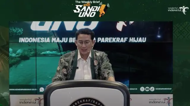 Menparekraf Sandiaga Uno dalam The Weekly Brief with Sandi Uno, Senin, 23 Juni 2024