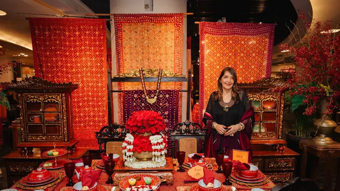 Motif Jumputan Dihadirkan Ghea Panggabean Lewat Koleksi Tableware