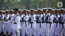 Sejumlah pasukan TNI mengikuti upacara perayaan HUT ke-78 Tentara Nasional Indonesia (TNI) di Monas Jakarta Pusat, Kamis (5/10/2023). (Liputan6.com/Faizal Fanani)