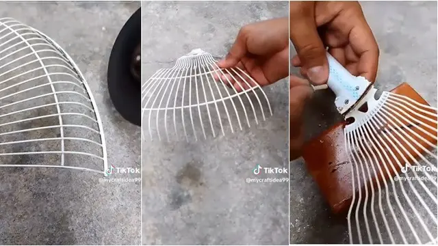 Manfaatkan Barang Bekas, Pria Ini Ajarkan Cara Ubah Penutup Kipas Angin Jadi Sapu