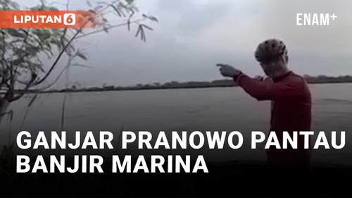VIDEO: Sambil Naik Sepeda, Ganjar Pranowo Datangi Banjir Marina