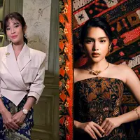 Salah satu yang paling mencuri perhatian adalah Dian Sastrowardoyo. Ia tampil anggun dalam balutan blazer putih berpotongan tegas dengan siluet oversized yang memberi kesan modern dan powerful. Blazer tersebut dipadukan dengan kain batik bernuansa biru navy bermotif floral klasik yang membuat penampilannya terlihat semakin sophisticated.  [@vagueskin].