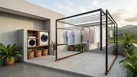 7 Desain Dak Jemuran Rumah Minimalis yang Bikin Area Cuci Jemur Lebih Rapi dan Estetik