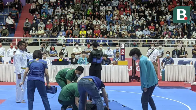 Suasana pertandingan cabor pencak silat SEA Games 2021