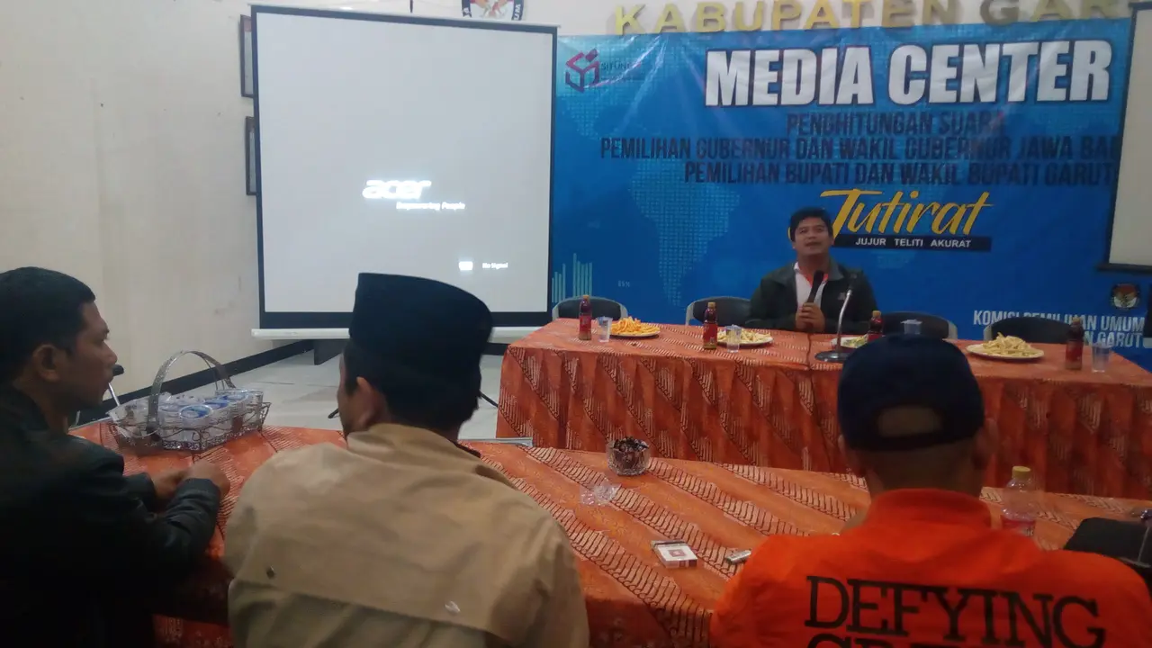 Proses pengumunan di KPUD Garut