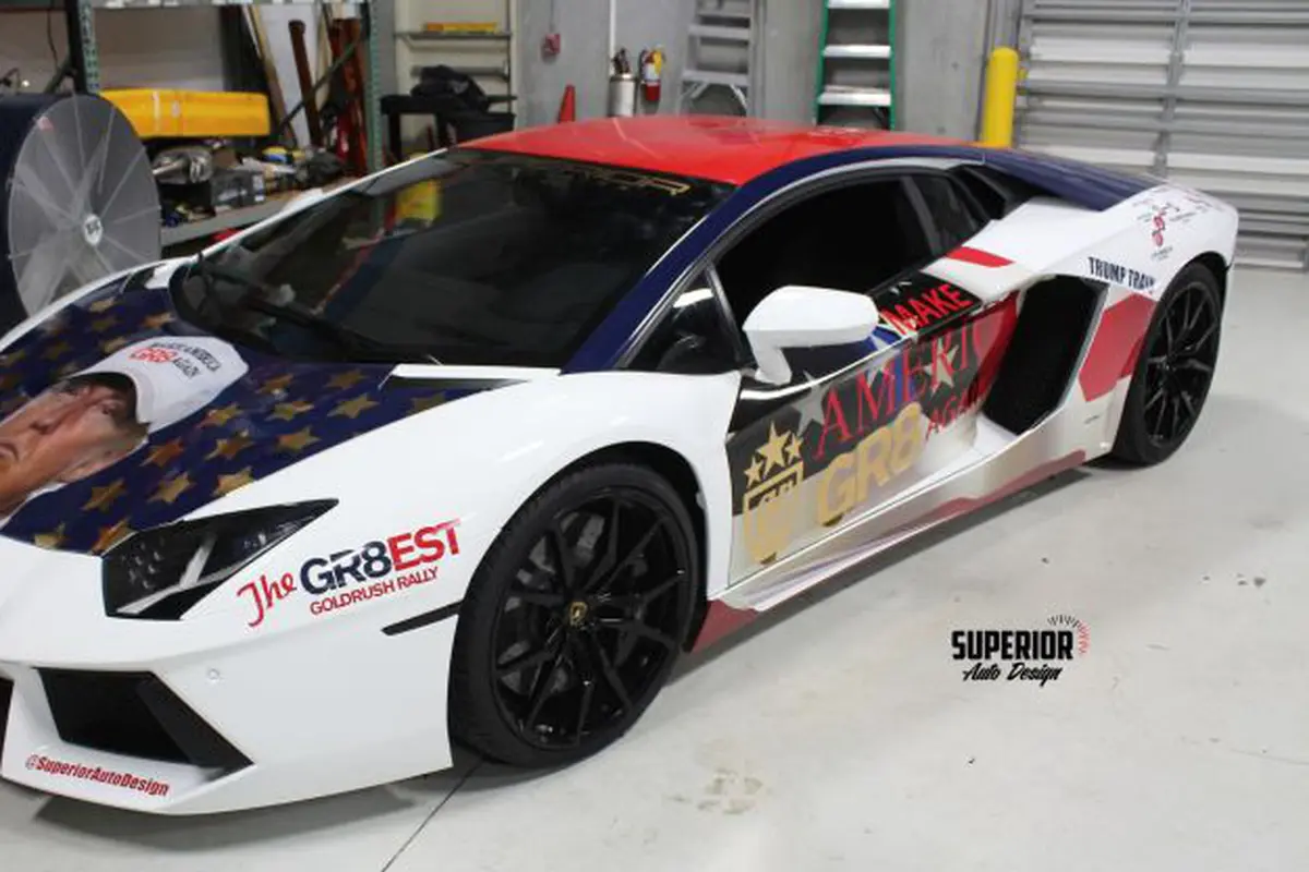 Trump Kampanye Pakai Lamborgini Aventador