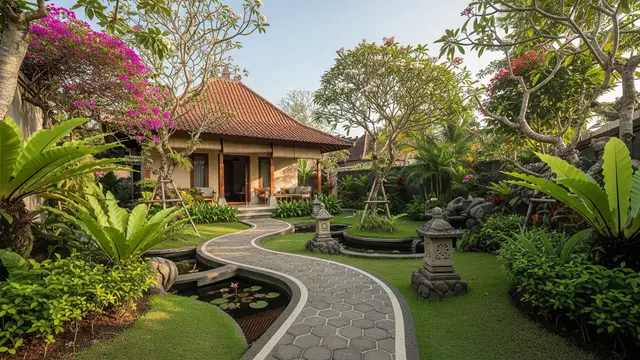 Ide Jalan Setapak Bergaya Resort/AI Generated