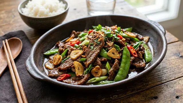 Tumis Daging Sapi Bawang Putih (AI Generated)