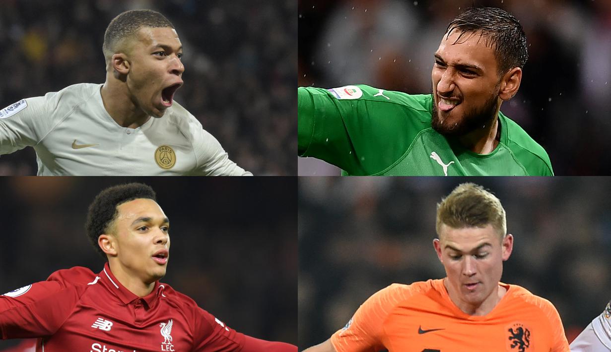 Kylian Mbappe tampil begitu baik sejak musim 2018/19 dimulai. Imbasnya tak hanya performanya yang kian moncer di lapangan, namun di game macam FIFA 19, perfoma Mbappe dan pemain muda lainnya yang berusia 19 tahun kebawah ikut menanjak naik. (Kolase Foto AFP)