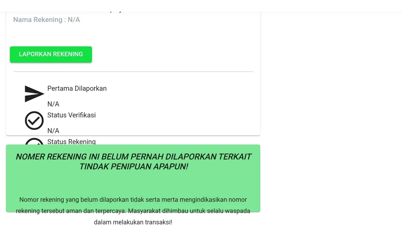 Cara Cek Rekening Aman atau Milik Sindikat Penipuan via Cekrekening.id