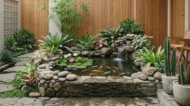 6 Ide Kolam Ikan Murah untuk Rumah Kecil, Cantik, Sejuk, dan Mudah Dibuat