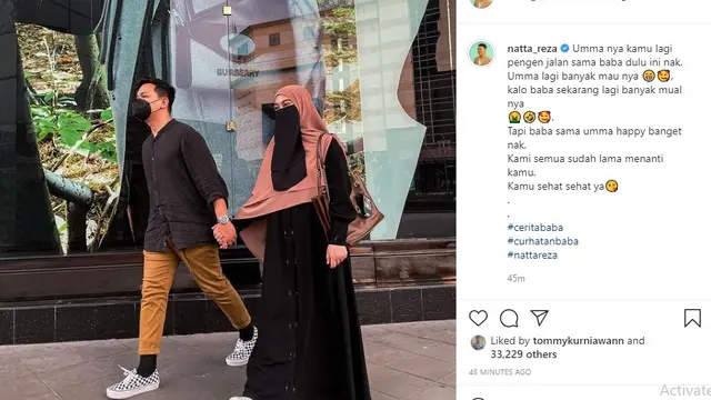 Natta Reza - Wardah Maulina (Foto: Instagram/@natta_reza)