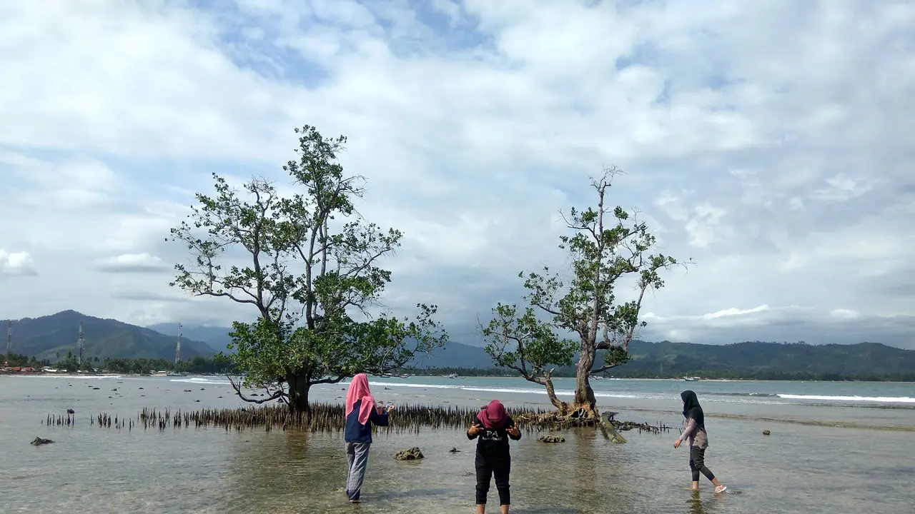 Pesona Pantai Batu Kalang Pesisir Selatan, Sumatera Barat. (Foto:Liputan6.com/ Novia Harlina)