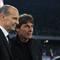 Massimiliano Allegri (kiri) dan Antonio Conte pada laga Juventus kontra AC Milan di ajang Liga Italia 2025/2026. (CARLO HERMANN / AFP)