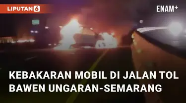 Kebakaran mobil terjadi di Jalan Tol Bawen Ungaran arah Semarang, KM 440. Kebakaran ini terjadi pada Senin (29/7/2024) pukul 22.20 WIB