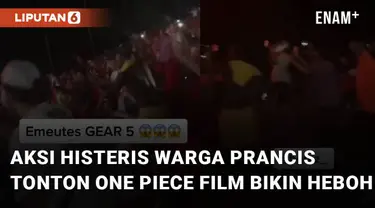 Aksi sekumpulan warga Prancis ketika menonton anime One Piece yang dijadikan film di bioskop mengundang perhatian